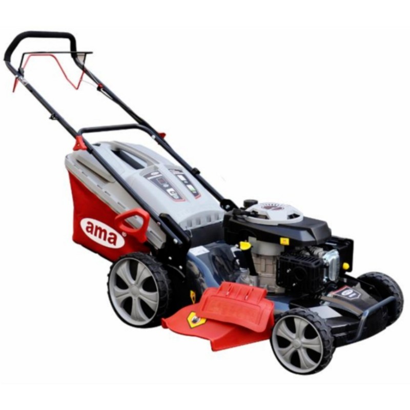 Tondeuse à gazon thermique AMA NRT 535, 196 cm³, largeur de coupe 53 cm, bac de ramassage 70 L