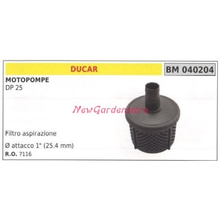 Suction filter DUCAR motor pump DP 25 040204 | Newgardenstore.eu
