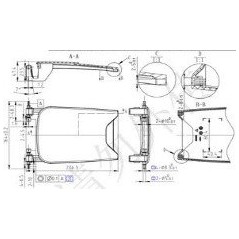 Gruppo coperchio ribaltabile ORIGINALE Sunseeker 16601081-01