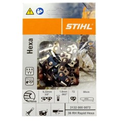 Catena motosega ORIGINALE STIHL RAPID HEXA barra 50 cm 72 maglie spessore 1,6 mm | Newgardenstore.eu