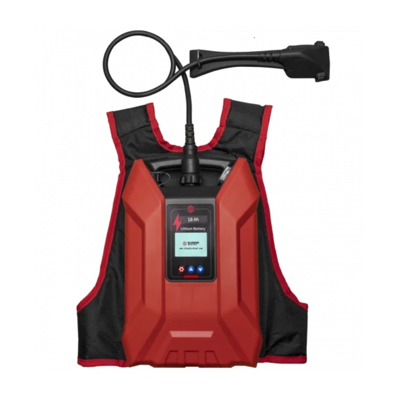 Kit de batería de mochila ligera y duradera BLUE BIRD de 50,4 V y 18 Ah con pantalla