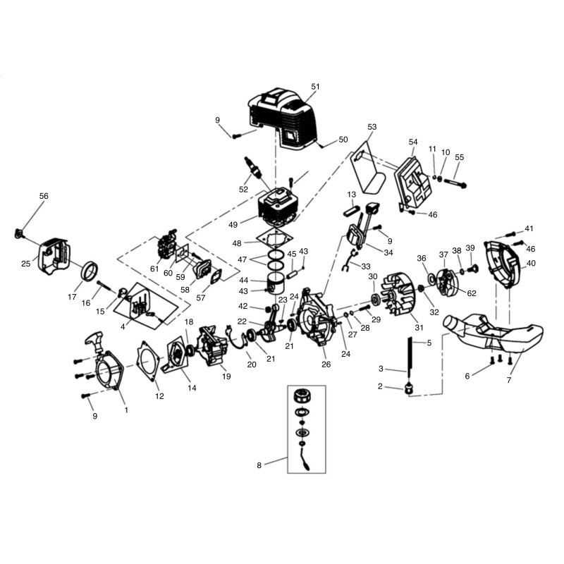 ANILLO DE PISTÓN CG430H 02020020008 ORIGINAL BLUE BIRD