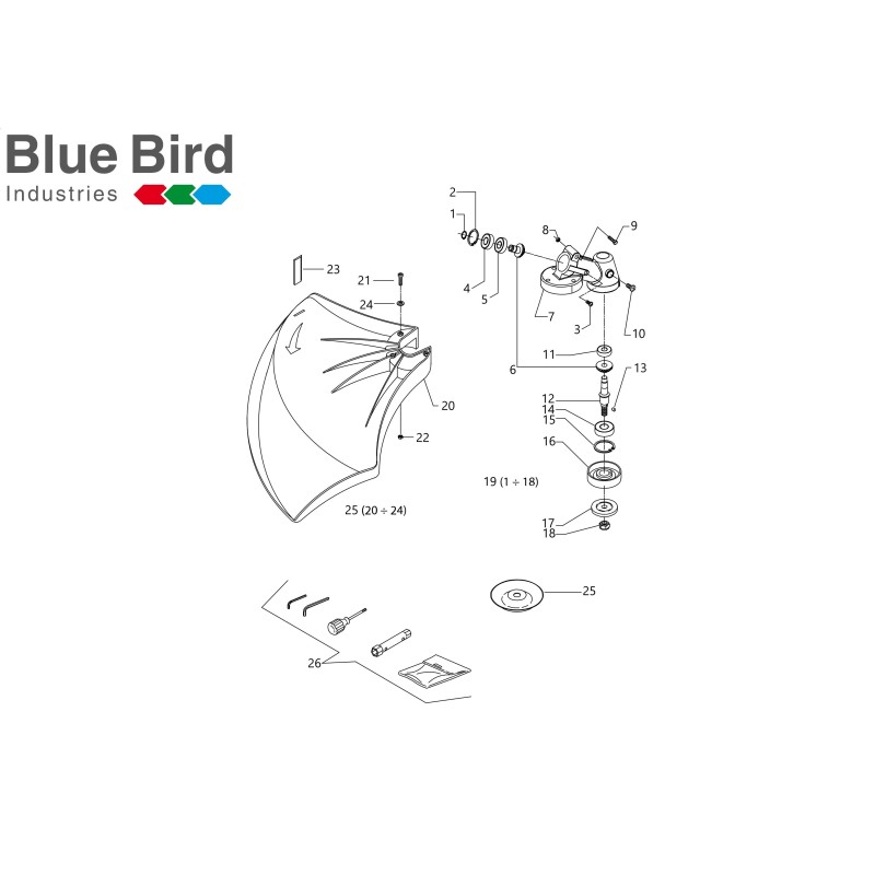COPPETTA D'APPOGGIO FORO D. 10,2 510470 ORIGINALE BLUE BIRD