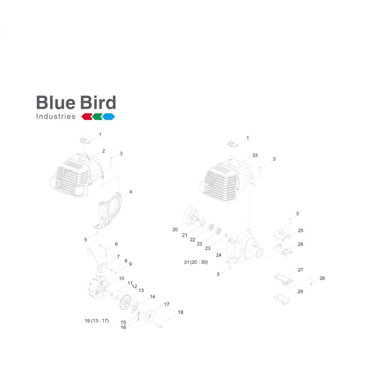 SCREW TCEI M4X18 UNI 5931 ZB 031370 ORIGINAL BLUE BIRD