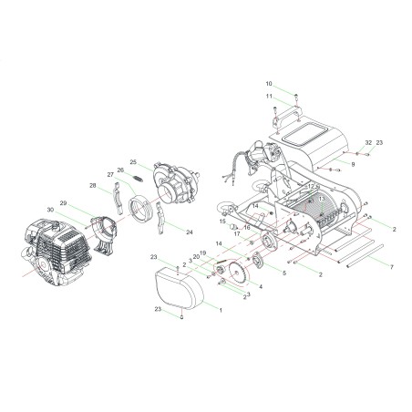 SCREW TCBEI M8X16 UNI 7380 ZB 033010 ORIGINAL BLUE BIRD | Newgardenstore.eu