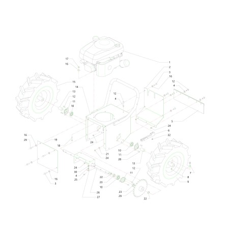 TORNILLO TE 8X60 UNI 5737 ZB N01047 ORIGINAL BLUE BIRD | Newgardenstore.eu