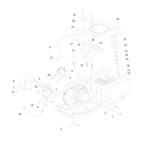 SCREW TSPEI M6X25 UNI 5933 ZB 033280 ORIGINAL BLUE BIRD | Newgardenstore.eu