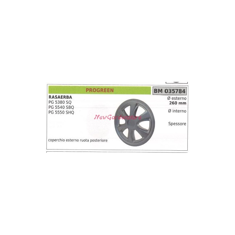 PROGREEN Rasenmäher-Schneidrad Außenrad PG 5380 SQ 035784