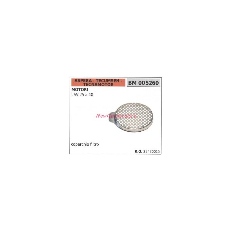 Couvercle de filtre à air ASPERA moteur de tondeuse à gazon LAV 25-40 005260