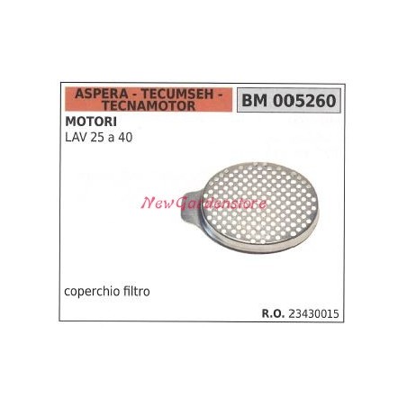 Couvercle de filtre à air ASPERA moteur de tondeuse à gazon LAV 25-40 005260 | Newgardenstore.eu