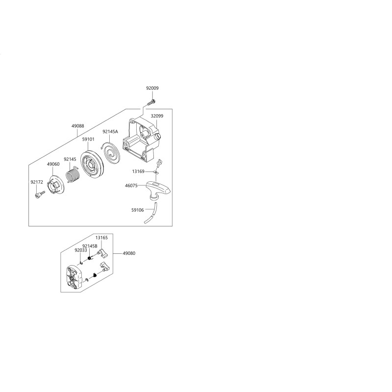 TORNILLO DE CARRETE DE ARRANQUE PARA TJ53E 92172-0705 ORIGINAL BLUE BIRD