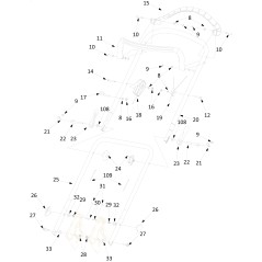 VIS DE FIXATION DE GUIDON TAURUS 53 TA 2003021 ORIGINALE BLUE BIRD | Newgardenstore.eu