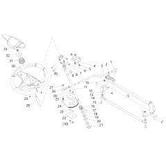 ASTA TRASCINAMENTO STERZO TRATT 20084461 ORIGINALE BLUE BIRD | Newgardenstore.eu