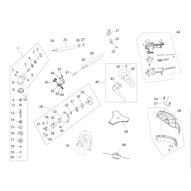ACCESSOIRE DE BARRE EXTERNE POUR DÉBORDUREUSE COMBINÉE D.26 02010010394 ORIGINAL BLUE BIRD