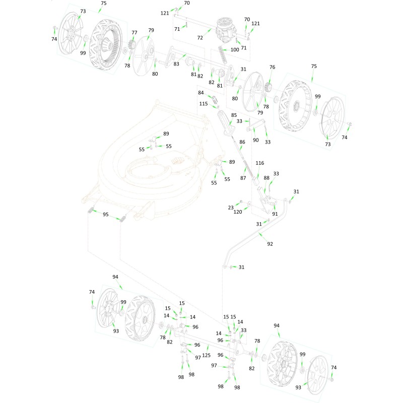 TAURUS 53 TA 2100609 VARILLA DE AJUSTE DE ALTURA ORIGINAL BLUE BIRD