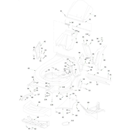 PROTECTION INFÉRIEURE DE COURROIE TAURUS 53 TA 2100363 ORIGINALE BLUE BIRD | Newgardenstore.eu