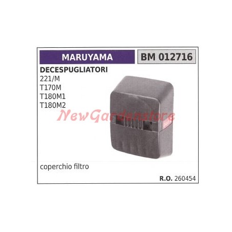 Couvercle du filtre à air MARUYAMA débroussailleuse 221/M T170M T180M1 T180M2 012716 | Newgardenstore.eu