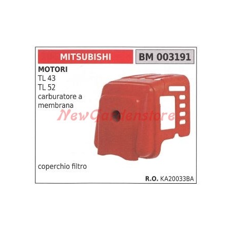 Couvercle filtre à air MITSUBISHI moteur 2 temps débroussailleuse 0031191 | Newgardenstore.eu