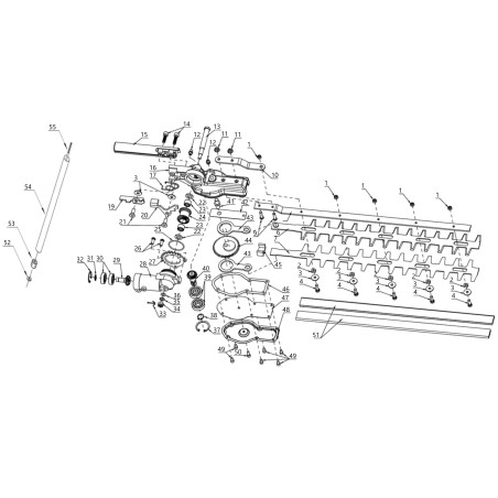 TAILLE-HAIE À LAME INFÉRIEURE DGJ 02020070304 ORIGINAL BLUE BIRD | Newgardenstore.eu