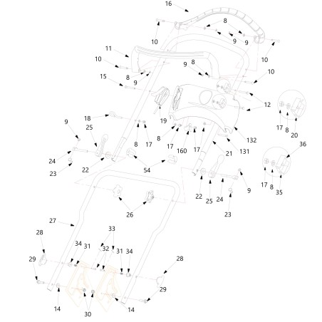 Zubehörhebel mit Kabel WYZ20H2WD65B 2215300L ORIGINAL BLUE BIRD | Newgardenstore.eu