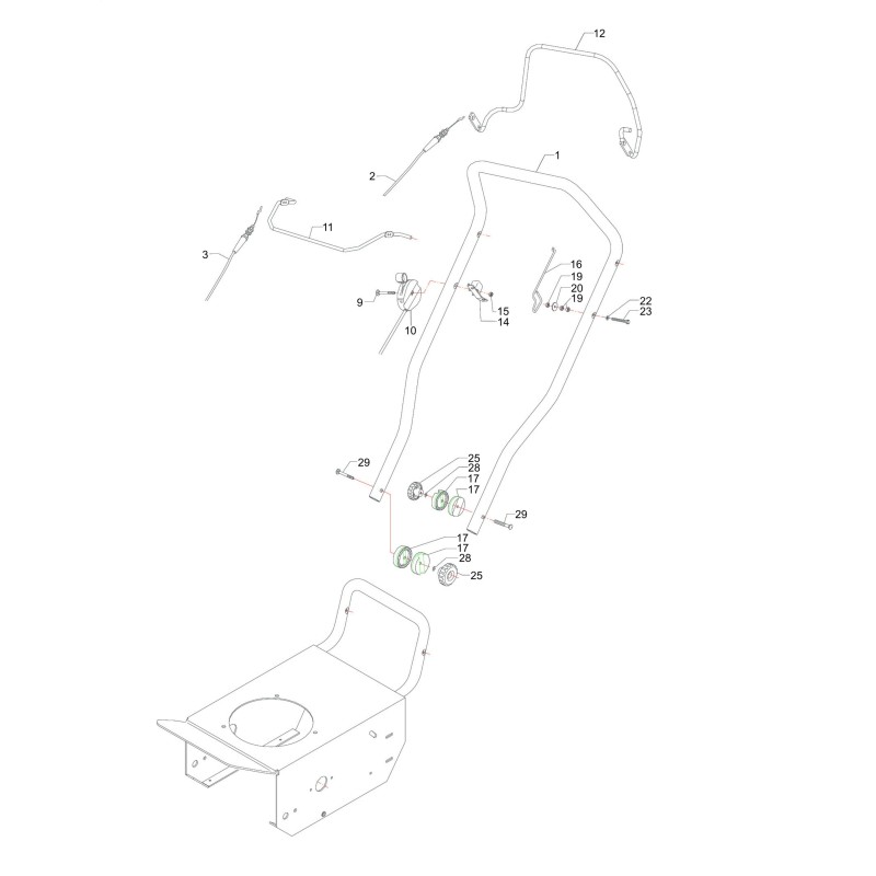 LEVIER DE CONTRÔLE DE TRACTION FLO 6 R9005 F03248 ORIGINAL BLUE BIRD