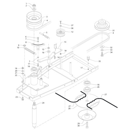 TRANSMISSION DE COMMANDE DE L'APPAREIL DE COUPE FLO F03213 ORIGINAL BLUE BIRD | Newgardenstore.eu