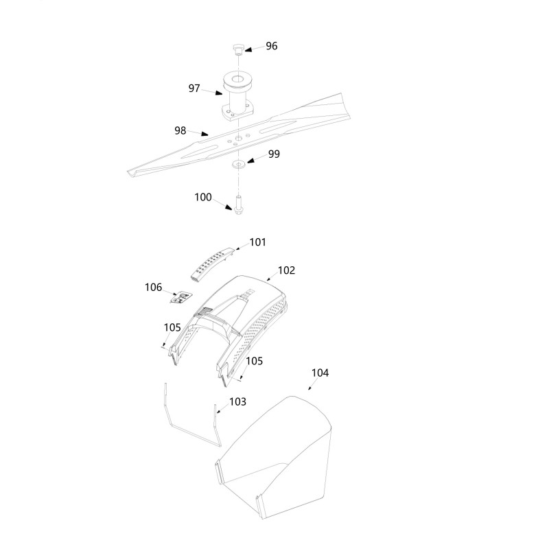 TAURUS 51TWC HONDA 2012100B ORIGINAL BLADE HUB BLUE BIRD