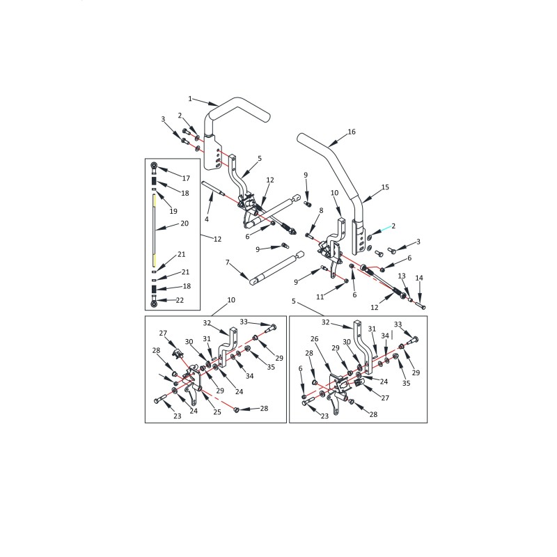 ZTR 60 PRO STEERING LEVER ARM 633025G ORIGINAL BLUE BIRD