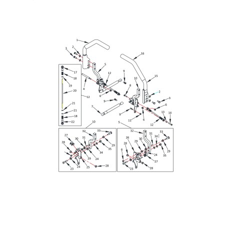 ZTR 60 PRO STEERING LEVER ARM 633025G ORIGINAL BLUE BIRD | Newgardenstore.eu