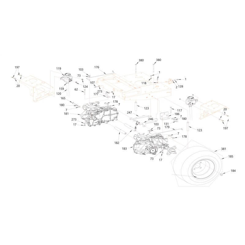 Pneu d'origine 20x10 Z.T. WYRZ50XL 5000056  BLUE BIRD