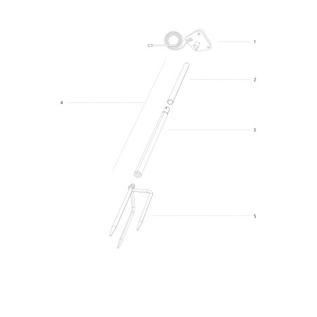 SOPORTE DE ANTENA DE TUBO COMP. NAVIMOW AB.50.0039.24 ORIGINAL BLUE BIRD | Newgardenstore.eu