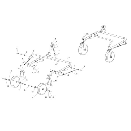 SOPORTE RUEDA DELANTERA DERECHA FM750 0813.20.030H ORIGINAL BLUE BIRD | Newgardenstore.eu