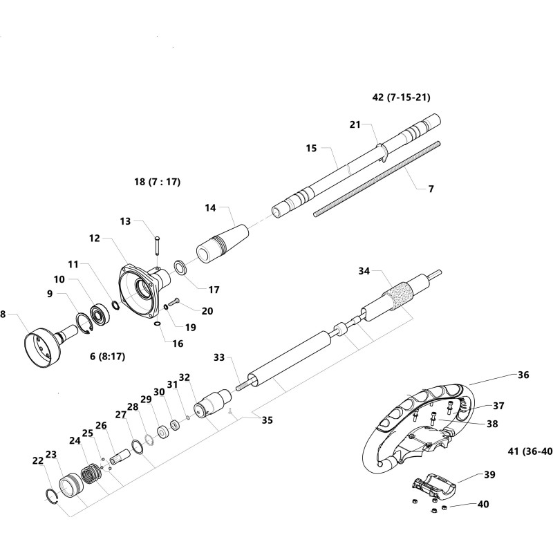 GAINE EXTERNE FLEXIBLE COMPLÈTE NPM G 721410 ORIGINALE  BLUE BIRD