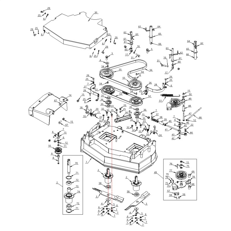 ORIGINAL LM 715 PRO 2802011 BLADE BELT PULLEY BLUE BIRD