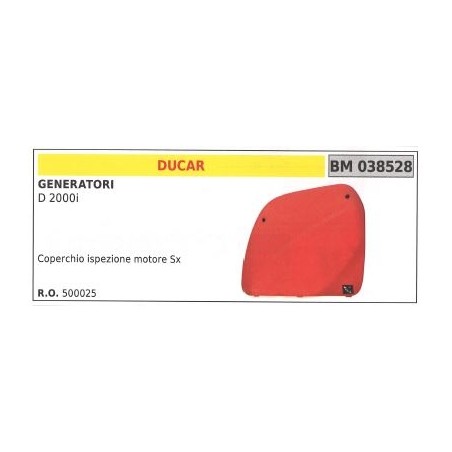 Tapa de inspección del motor izquierdo DUCAR para generador D 2000i | Newgardenstore.eu