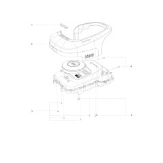 CADRE SUPÉRIEUR EXTERNE NAVIMOW AB.50.0016.95 ORIGINAL BLUE BIRD | Newgardenstore.eu