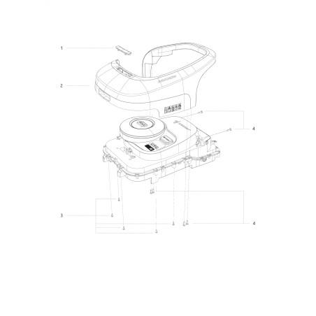 TELAIO SUPERIORE ESTERNO NAVIMOW AB.50.0016.95 ORIGINALE BLUE BIRD | Newgardenstore.eu