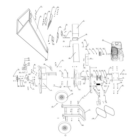 LSH 700 ENGINE 36070-48 ORIGINAL BLUE BIRD | Newgardenstore.eu