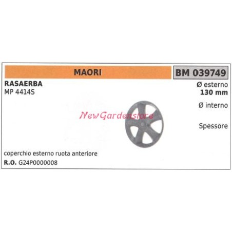 MAORI enjoliveur de roue avant pour tondeuse à gazon MP 4414S 039749 | Newgardenstore.eu