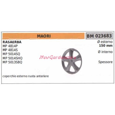 MAORI enjoliveur de roue avant pour tondeuse à gazon MP 4814S 023683 | Newgardenstore.eu