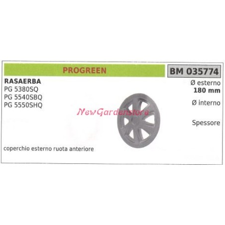 Rueda delantera PROGREEN cortacésped PG 5380SQ 035774 | Newgardenstore.eu