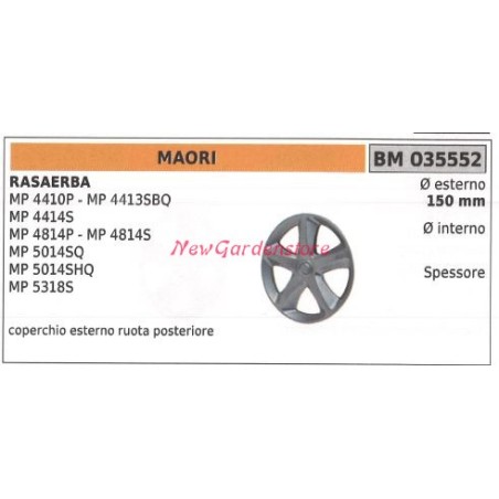 MAORI Rasenmäher-Radabdeckung MP 4410P 4413SBQ 035552 | Newgardenstore.eu