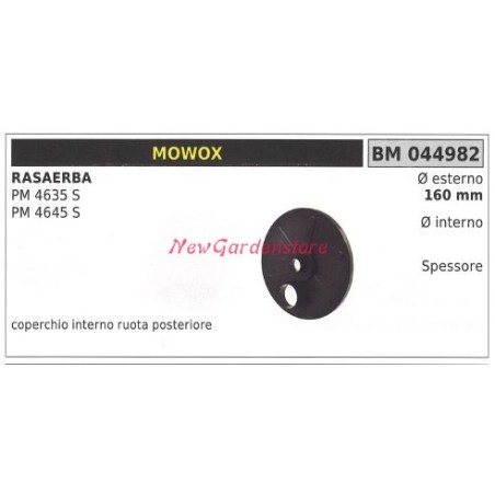 Coperchio ruota posteriore MOWOX rasaerba tosaerba tagliaerba PM 4635 SE 044982 | Newgardenstore.eu