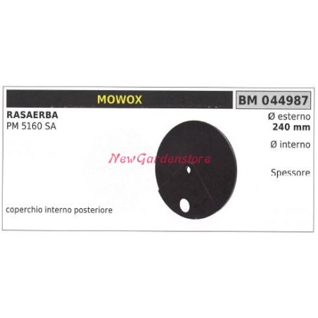 Couvercle roue arrière MOWOX tondeuse PM 5160 SA 044987 | Newgardenstore.eu