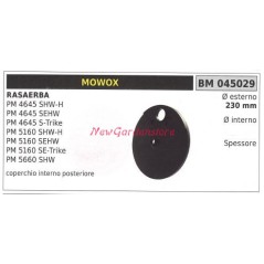 MOWOX Hinterradabdeckung MOWOX Rasenmäher PM4645SHW-H 045029 | Newgardenstore.eu