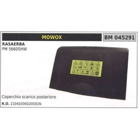 MOWOX Rasenmäher Mähwerk Heckauslassabdeckung PM5660SHW 045291 | Newgardenstore.eu