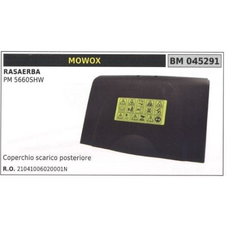 MOWOX cortadora de césped cortadora de césped tapa de escape trasero PM5660SHW 045291 | Newgardenstore.eu