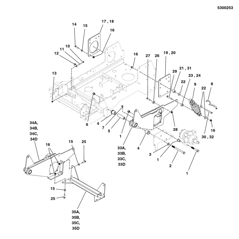 SHOCK ABSORBER. LR5023436 ORIGINAL Ferris