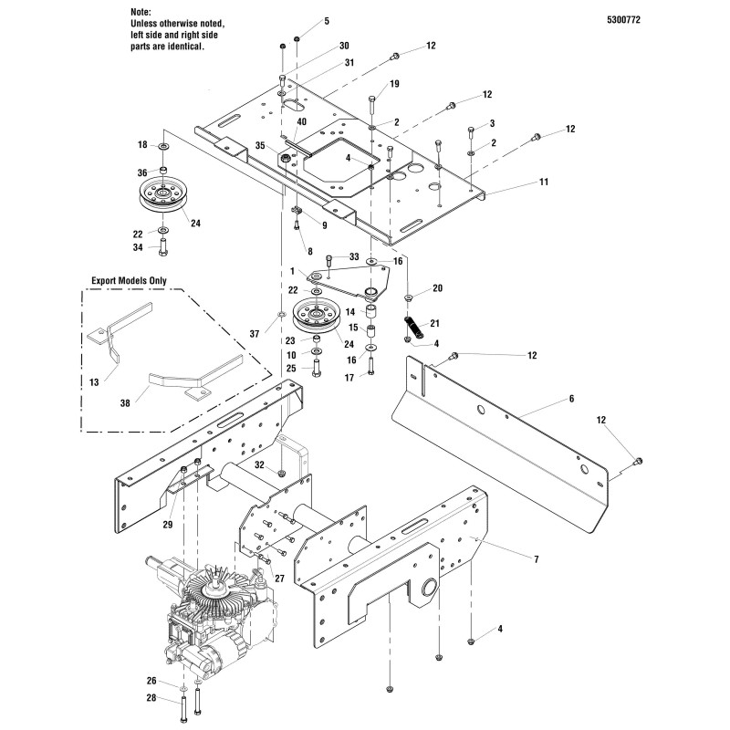 INSERT, BEARING LR5020870 GENUINE Ferris