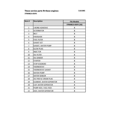 YANMAR 30HP F800X FAN BELT LR5101985X5 GENUINE Ferris | Newgardenstore.eu